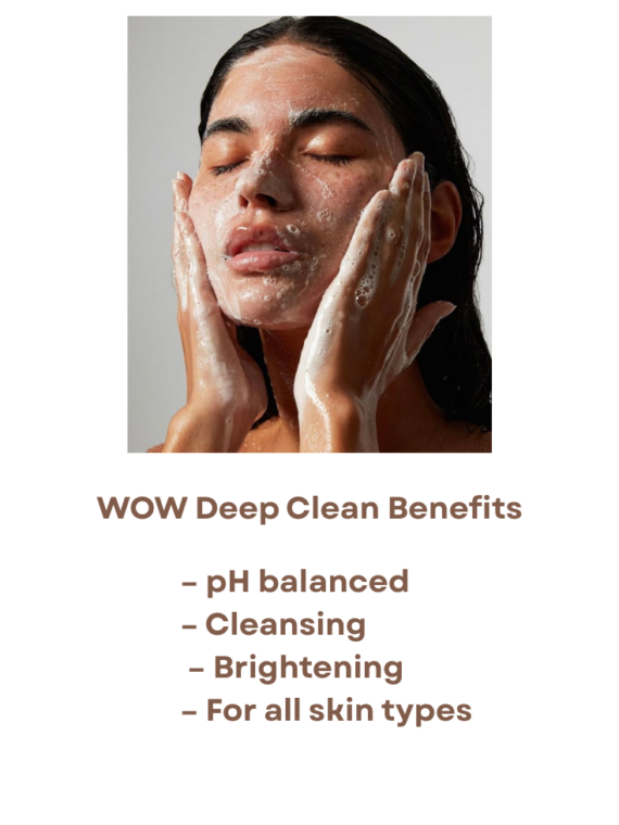 WOW Deep Clean – Water-Based Facial Cleansing Gel – Up to 72-Hour Hydration Effect